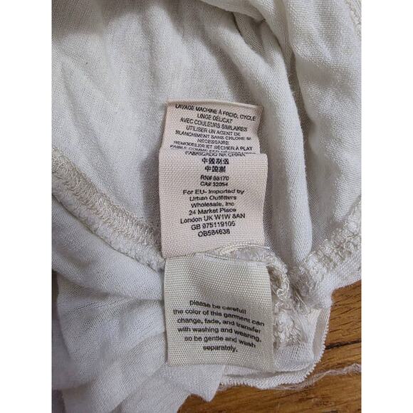 Free People We The Free Relaxed Backless Tank Top White Small A001345 - Picture 6 of 9